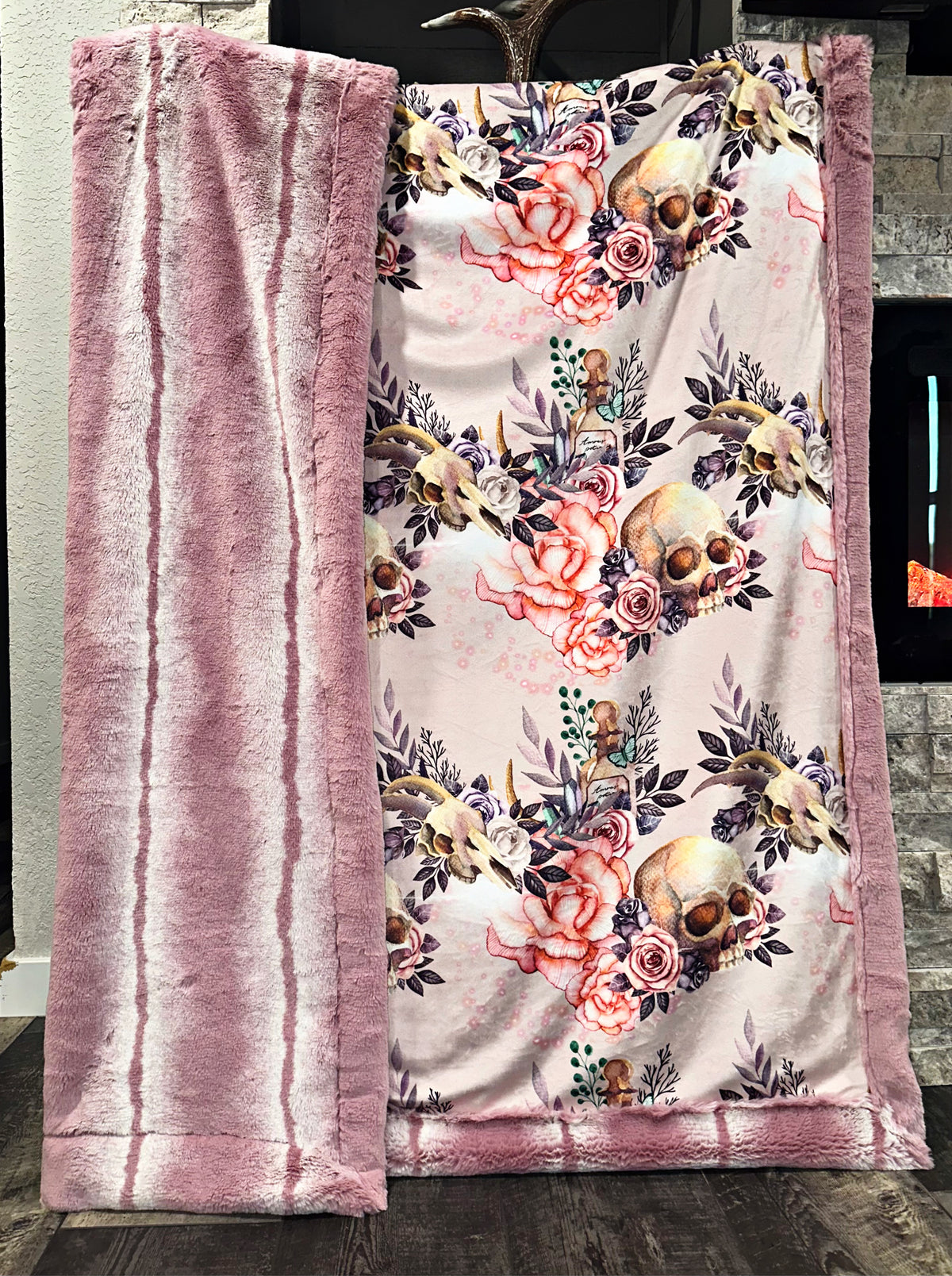 Extra Luxe Floral Skulls XL Adult Size