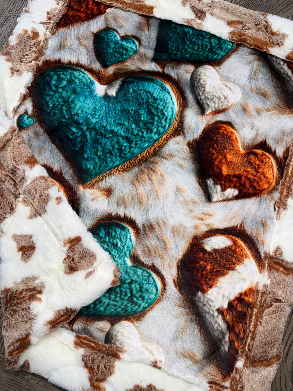 Hide Hearts Lovey Size