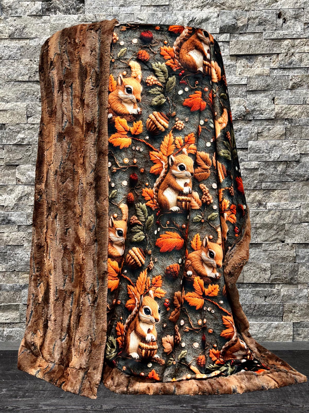 Autumn Squirrels XL Adult Size
