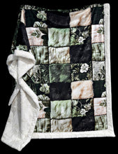 Load image into Gallery viewer, Cream + Sage Faux Quilt XL Adult Size