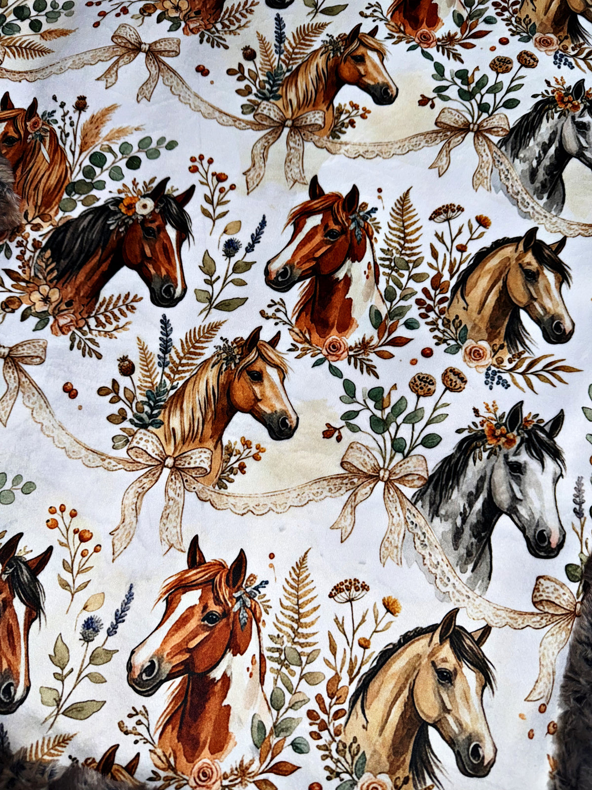Floral Lace Horses XL Adult Size