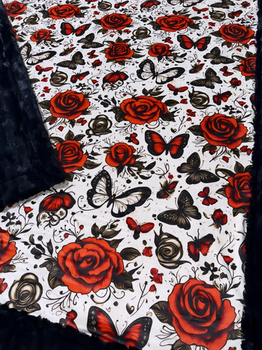 Tattoo Butterflies + Roses XL Adult Size