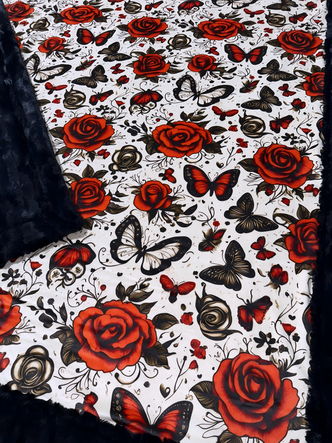 Tattoo Butterflies + Roses XL Adult Size
