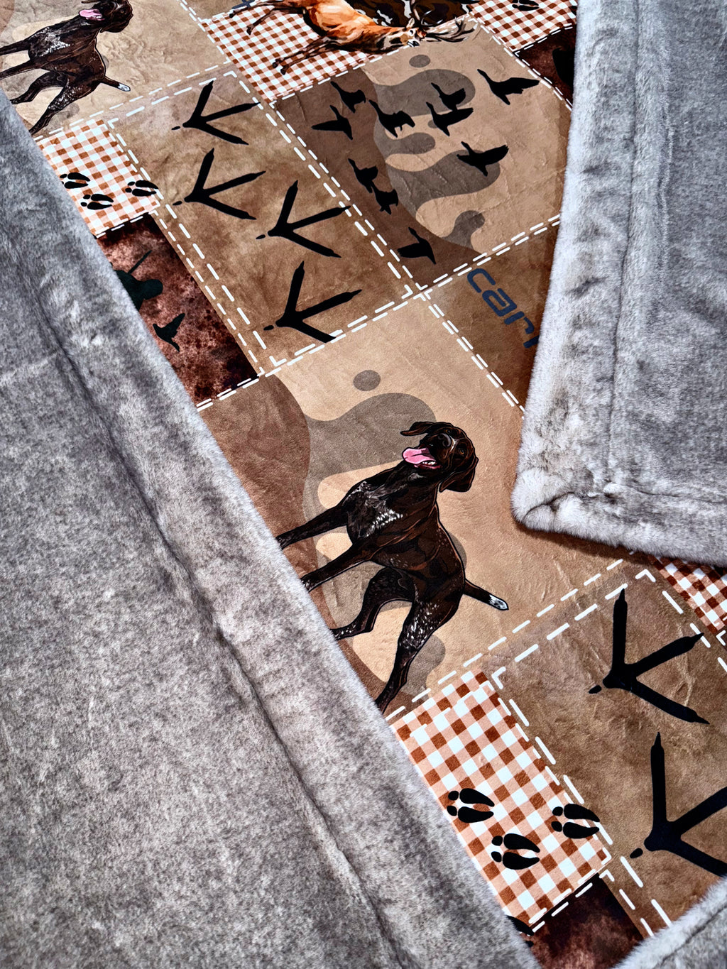 Extra Luxe Glazed Sand Dollar Encore + Hunt Faux Quilt XL Adult Size