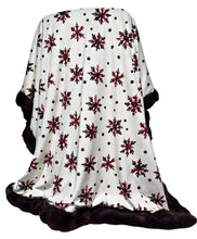 Load image into Gallery viewer, Merlot Snowflakes On Raisin Rum Powder Puff  XL Adult Size