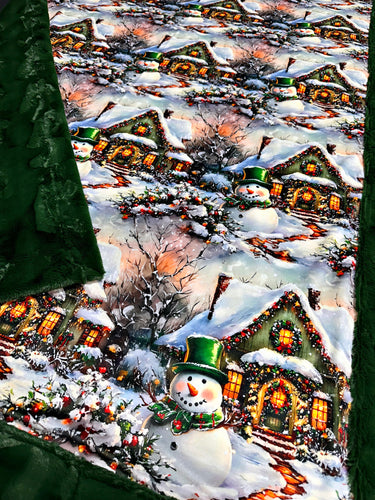 Postcard Village Snowman XL Adult Size