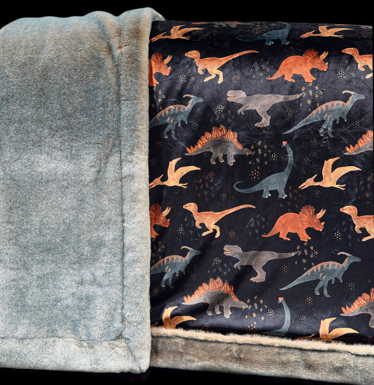 Charcoal + Clay  Dinos XL Crib Size