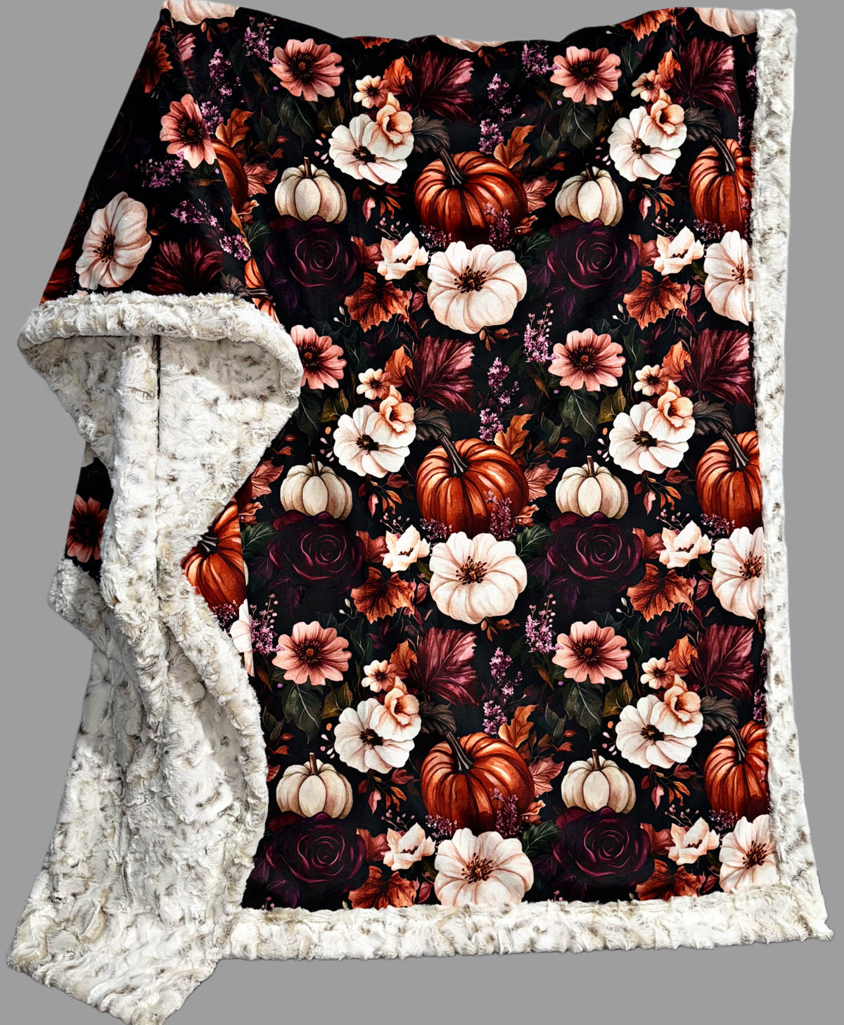 Pretty Floral Pumpkins XL Adult Size