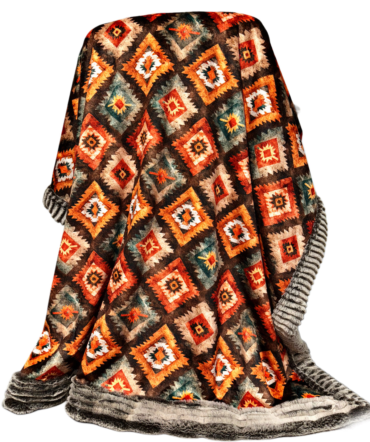 Extra Luxe Chocolate Almond Frosted Oceana + Aztec  XL Adult Size
