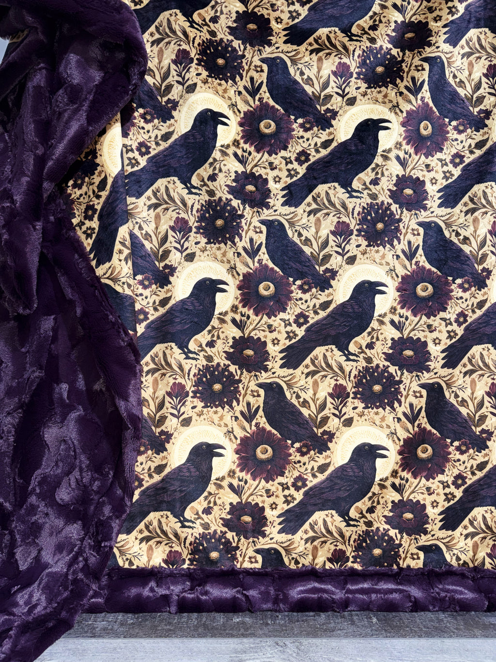 Floral Plum Ravens Xl Adult