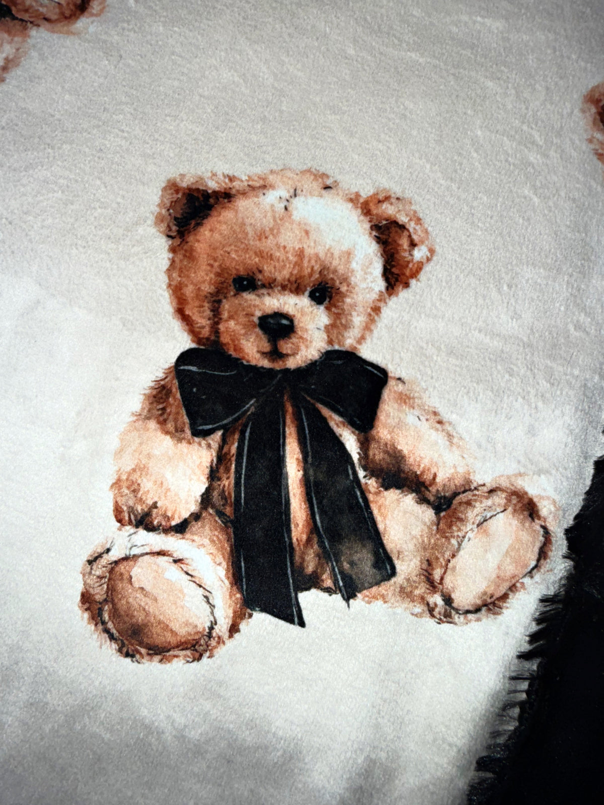 Velvet Teddy Throw Size