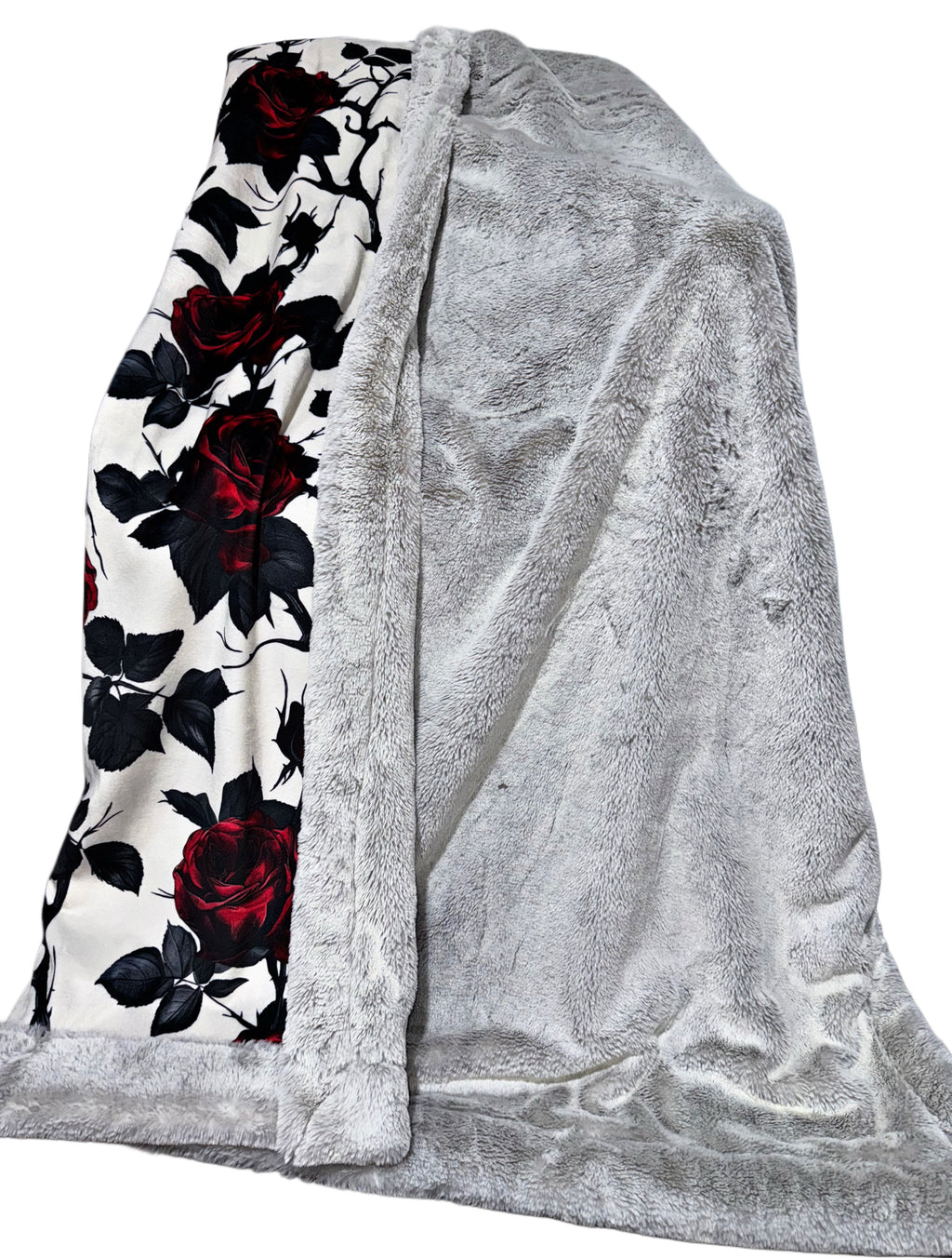 Extra Luxe Snow Bunny Dove + Goth Roses XL Adult Size
