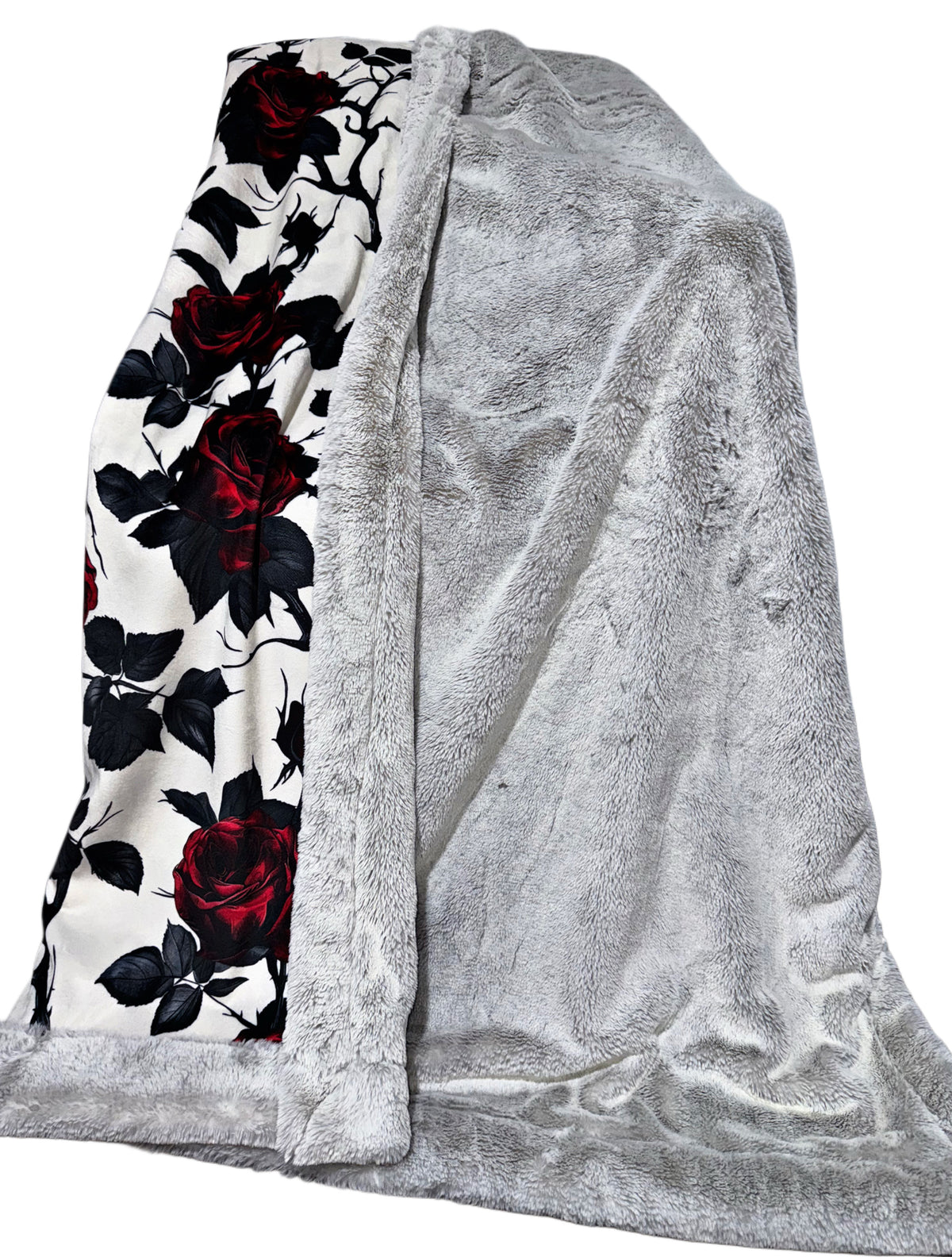 Extra Luxe Snow Bunny Dove + Goth Roses XL Adult Size