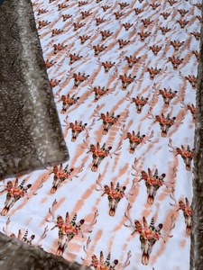 Floral Boho Skulls XL Adult Size