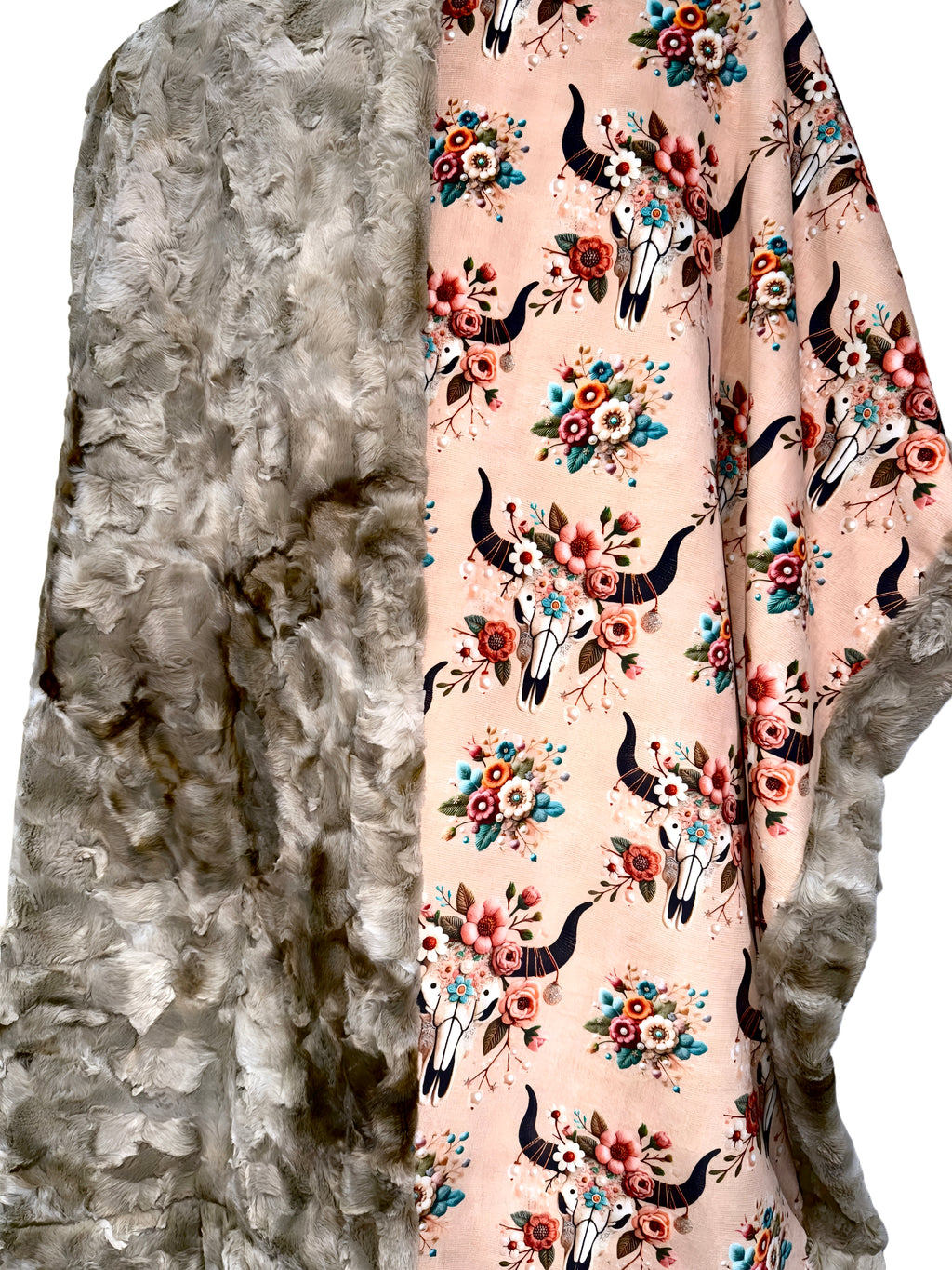 Boho Floral Skull XL Adult Size