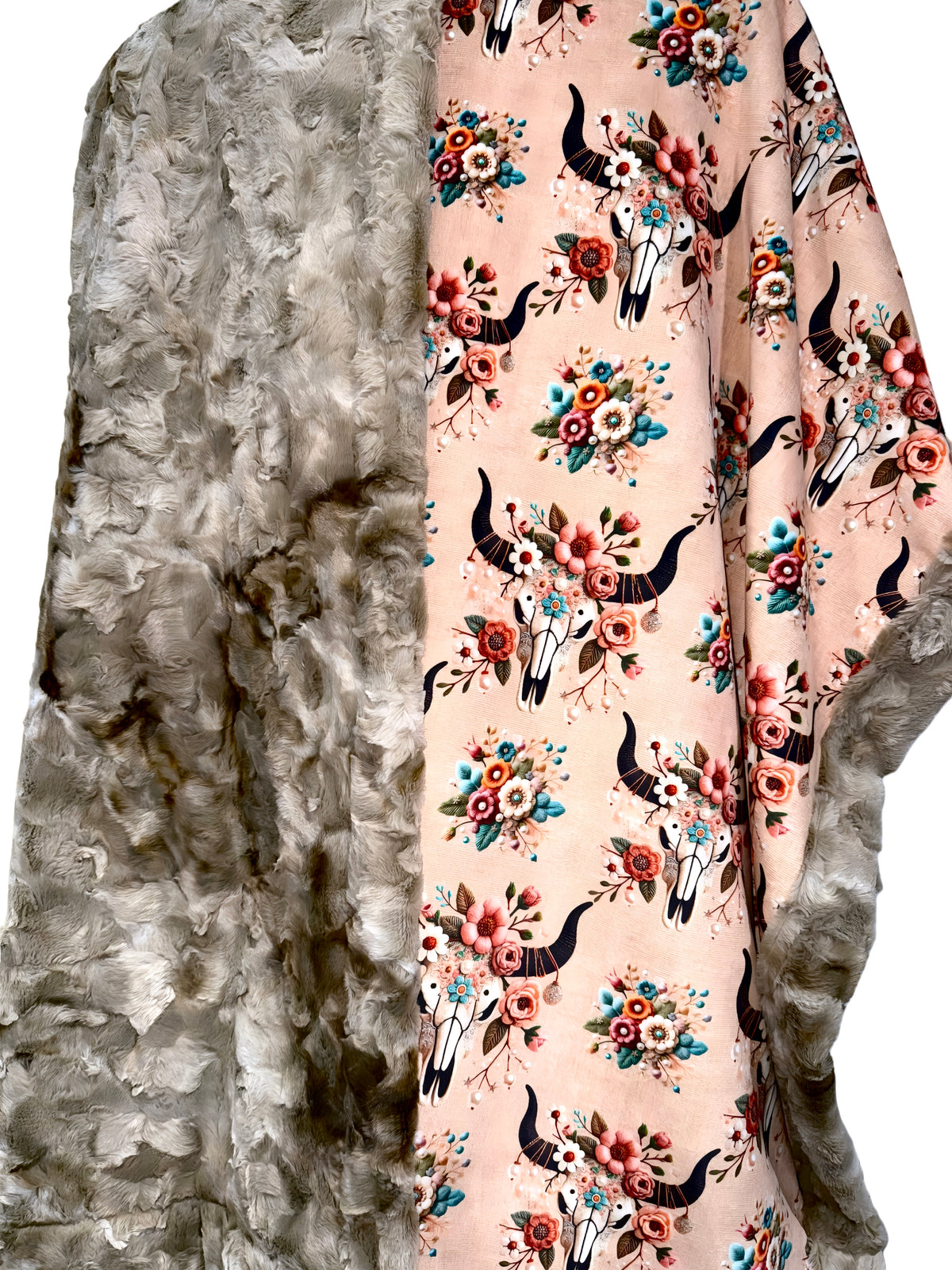 Boho Floral Skull XL Adult Size