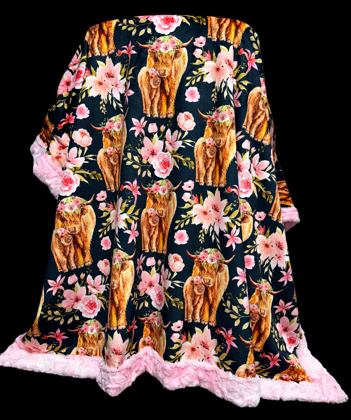 Pretty In Pink Highland Cows XL Adult Size