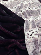 Load image into Gallery viewer, Extra Luxe Baby Seal Plum Velvet + Alaskan Bunny Berry XL Adult Size
