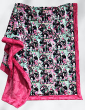 Load image into Gallery viewer, Black Floral Unicorns XL Adult Size