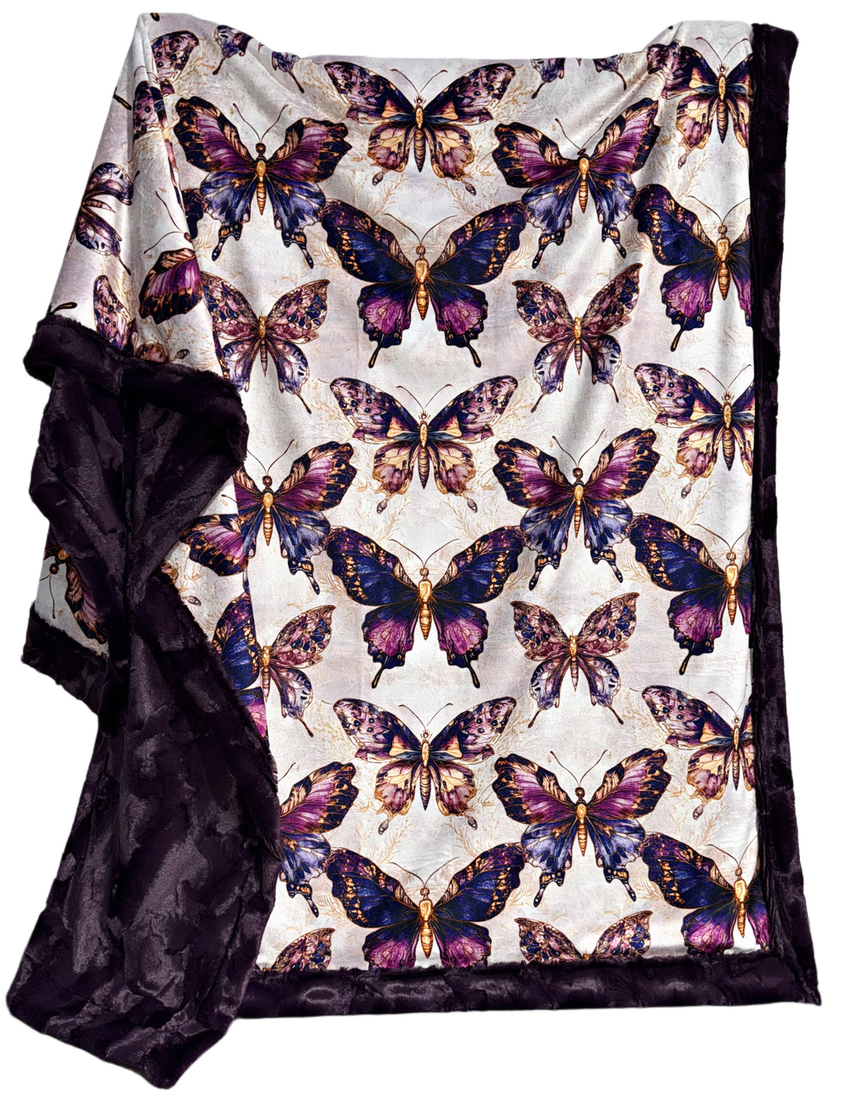 Purple Glass Butterflies XL Adult Size