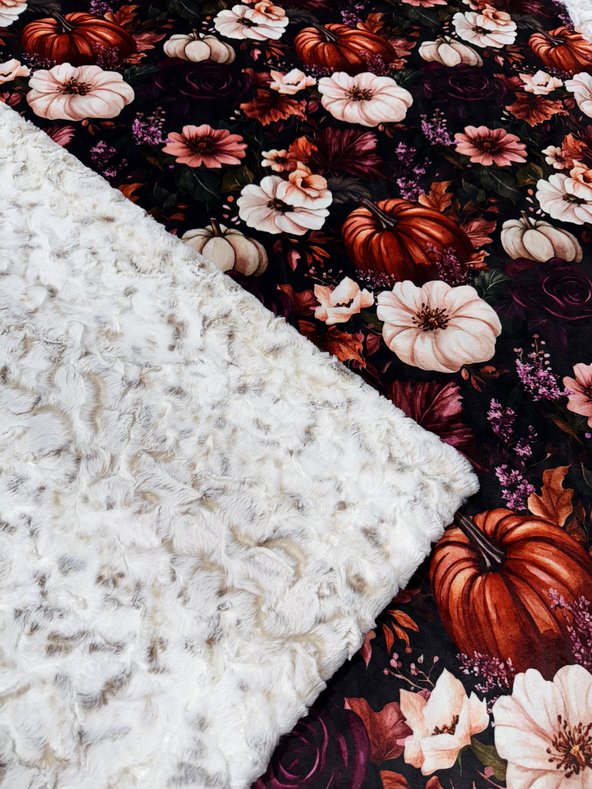 Pretty Floral Pumpkins XL Adult Size