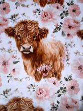 Load image into Gallery viewer, Floral Highland Cows XL Adult Size