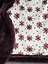 Load image into Gallery viewer, Merlot Snowflakes On Raisin Rum Powder Puff  XL Adult Size