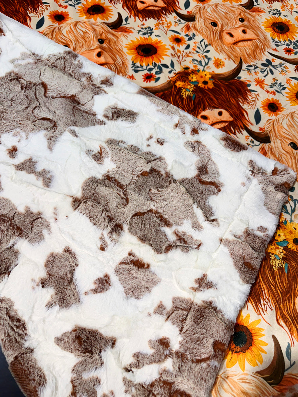 Floral Highland Cows XL Adult Size