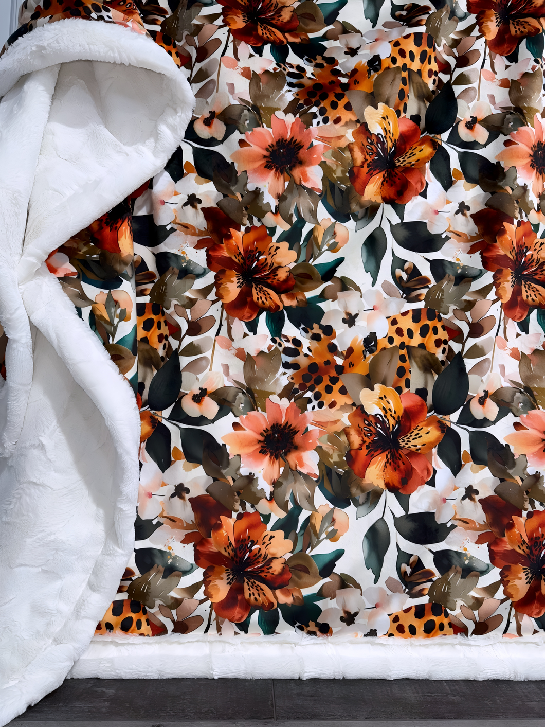 Tiger Lillies + Cream Florals XL Adult Size