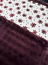 Load image into Gallery viewer, Merlot Snowflakes On Raisin Rum Powder Puff  XL Adult Size