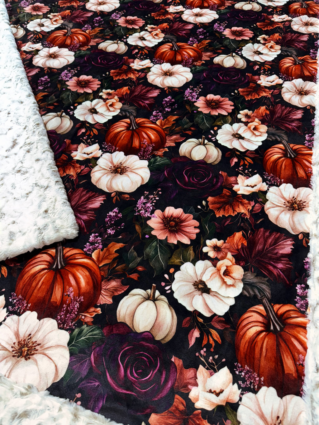 Pretty Floral Pumpkins XL Adult Size