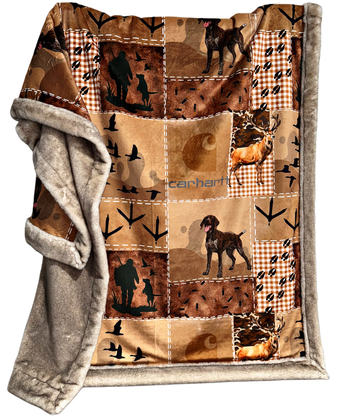 Extra Luxe Glazed Sand Dollar Encore + Hunt Faux Quilt XL Adult Size