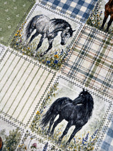 Load image into Gallery viewer, Extra Luxe Glazed Sand Dollar Encore + Country Horses Faux Quilt XL Adult Size