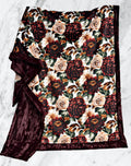 Burgundy + Crema Florals XL Adult Size