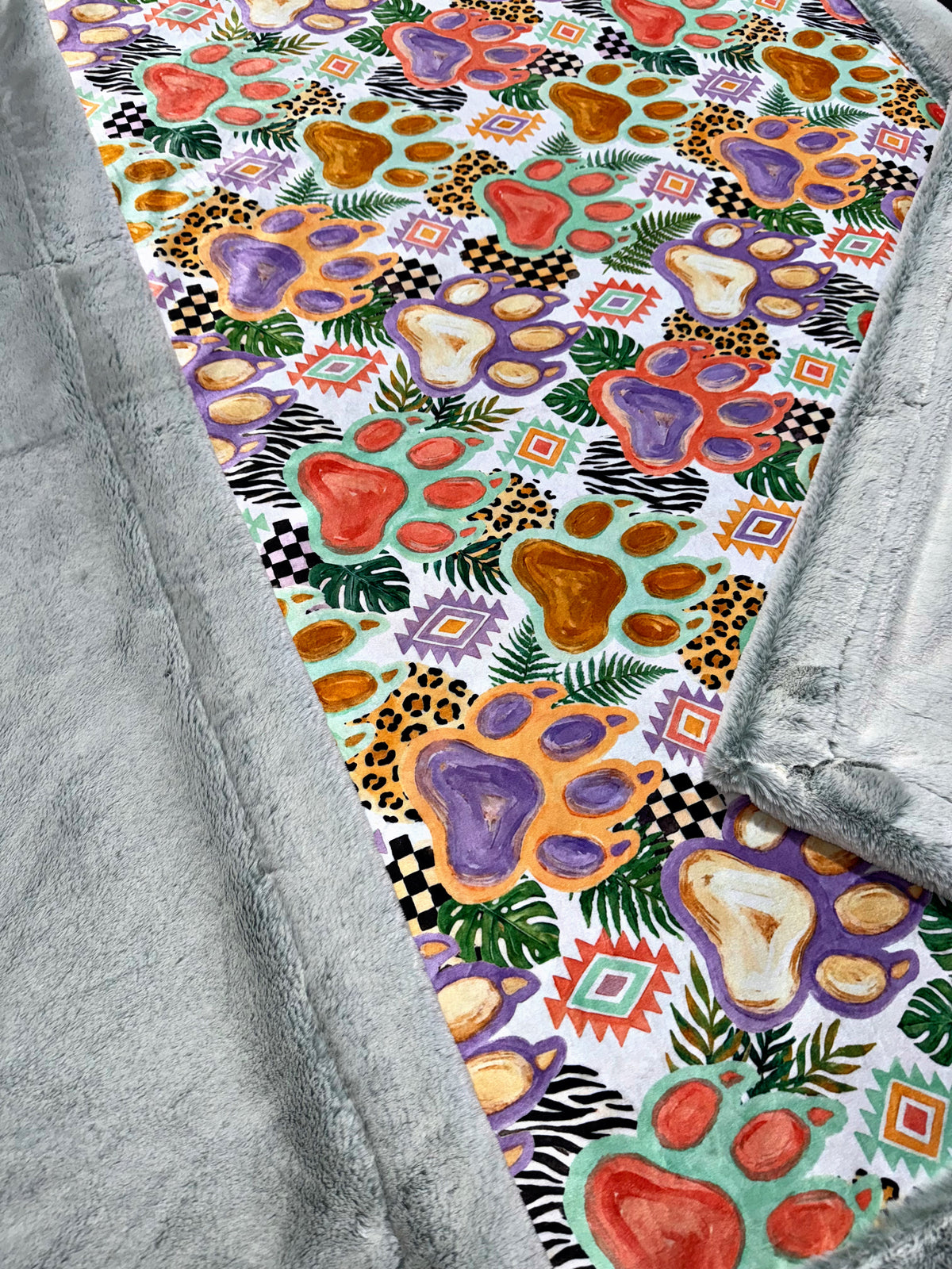 Extra Luxe Frosted Baby Seal Pesto + Aztec Paws XL Adult Size