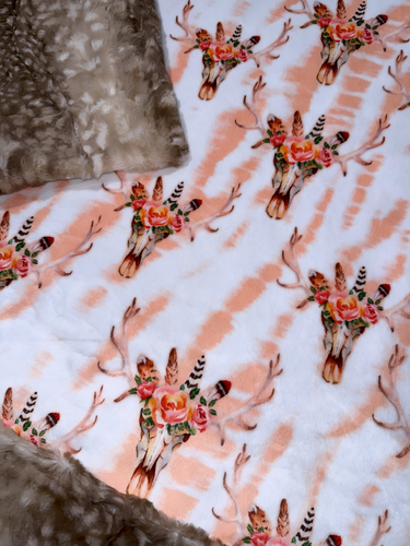 Floral Boho Skulls XL Adult Size