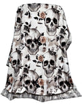 Blush Florals Skulls XL Adult Size