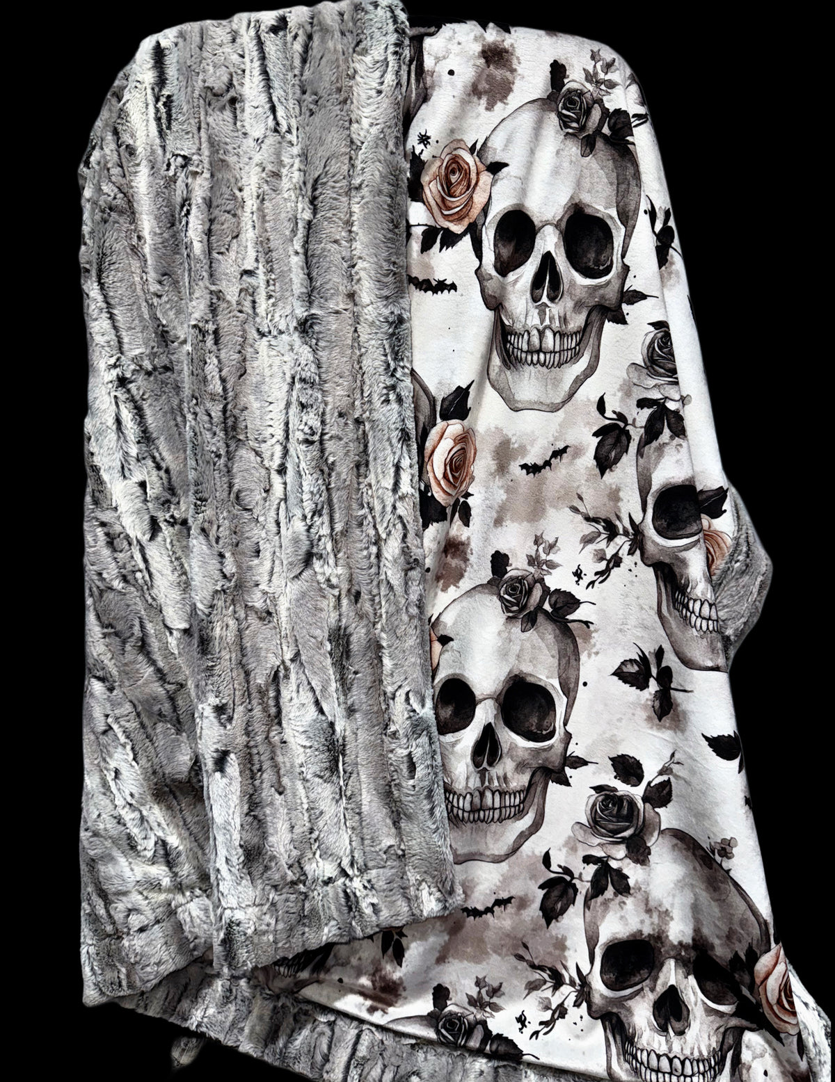Blush Florals Skulls XL Adult Size