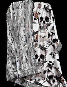 Blush Florals Skulls XL Adult Size