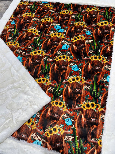Sunflower Highland Cows Baby Size