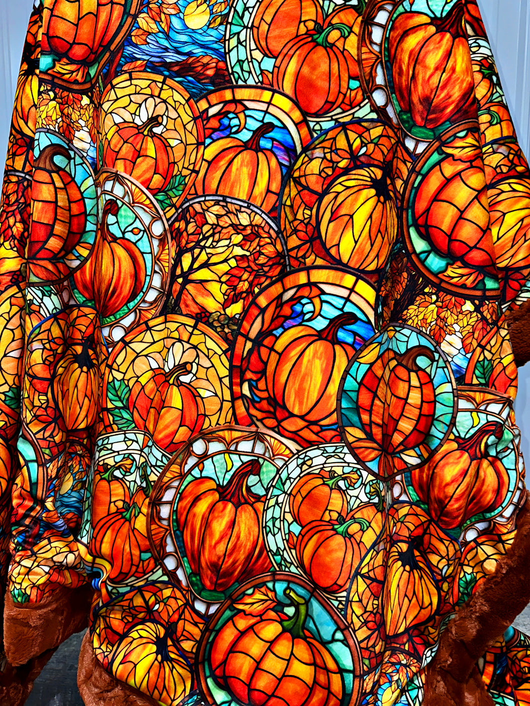 Stainglass Pumpkins XL Adult Size