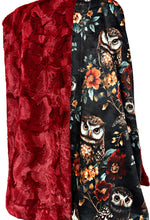 Load image into Gallery viewer, Floral Forest Owls XL Adult Size