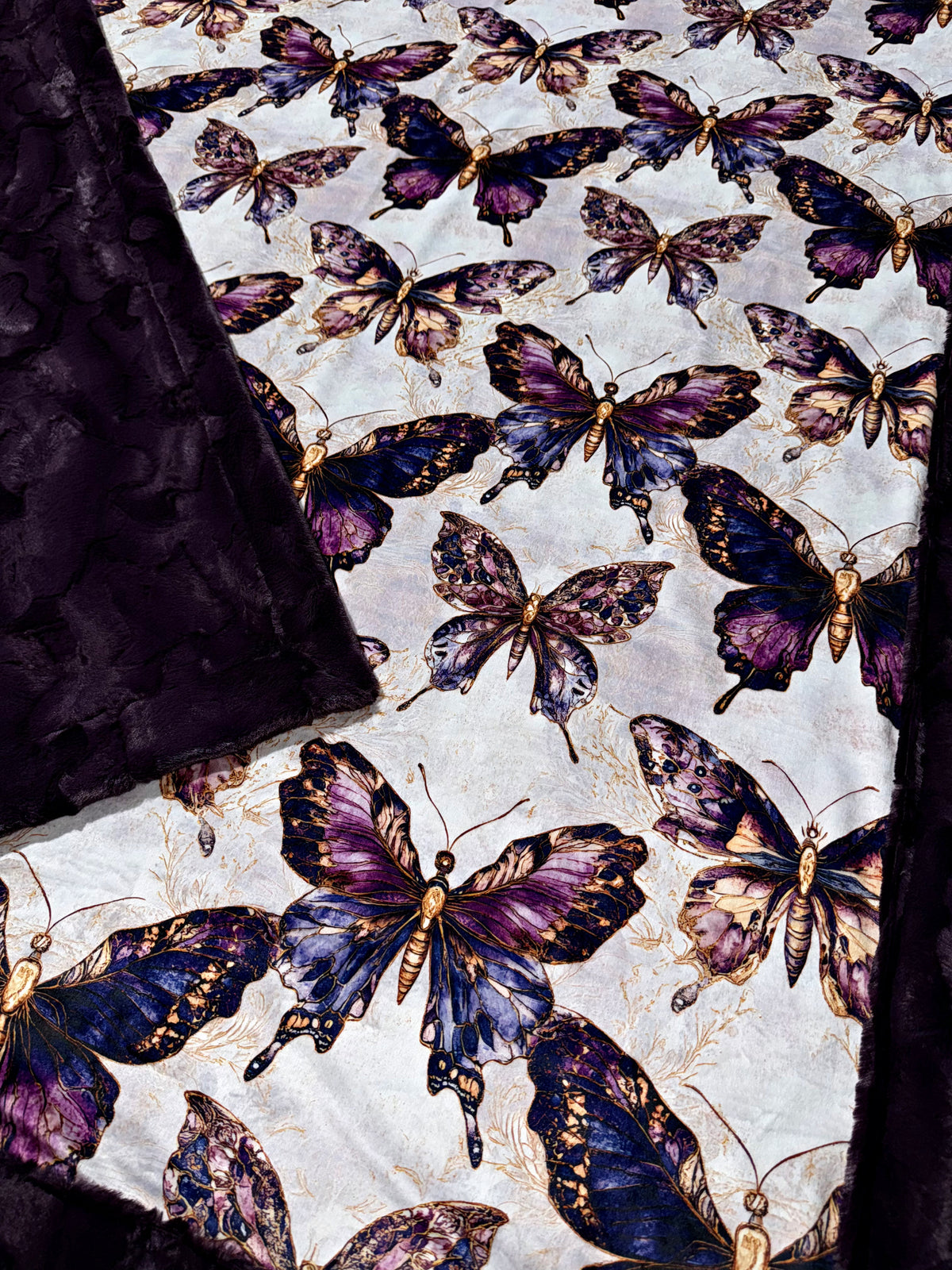Purple Glass Butterflies XL Adult Size