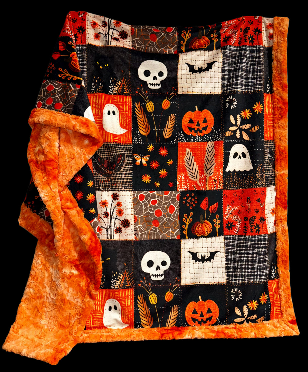 Halloween Faux Quilt XL Adult Size