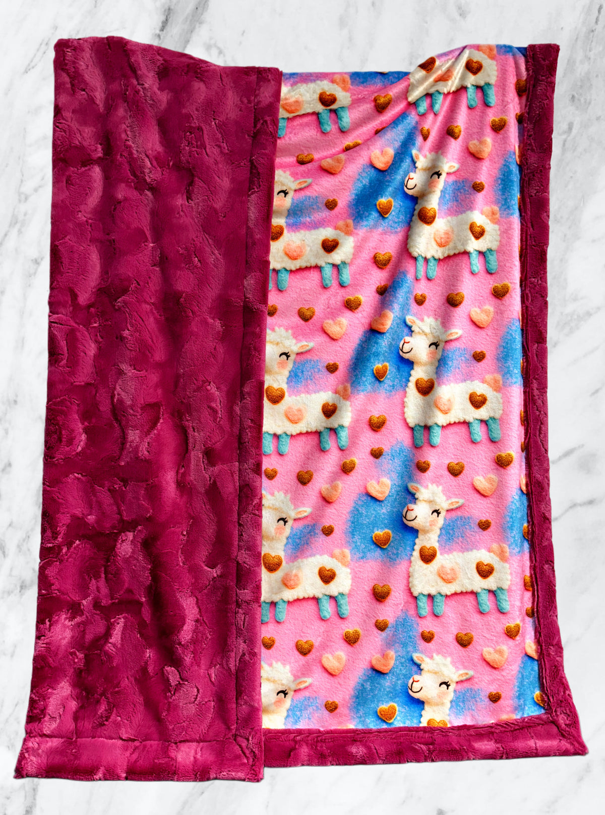 Cotton Candy Llamas XL Adult Size