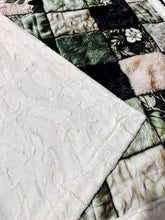 Load image into Gallery viewer, Cream + Sage Faux Quilt XL Adult Size