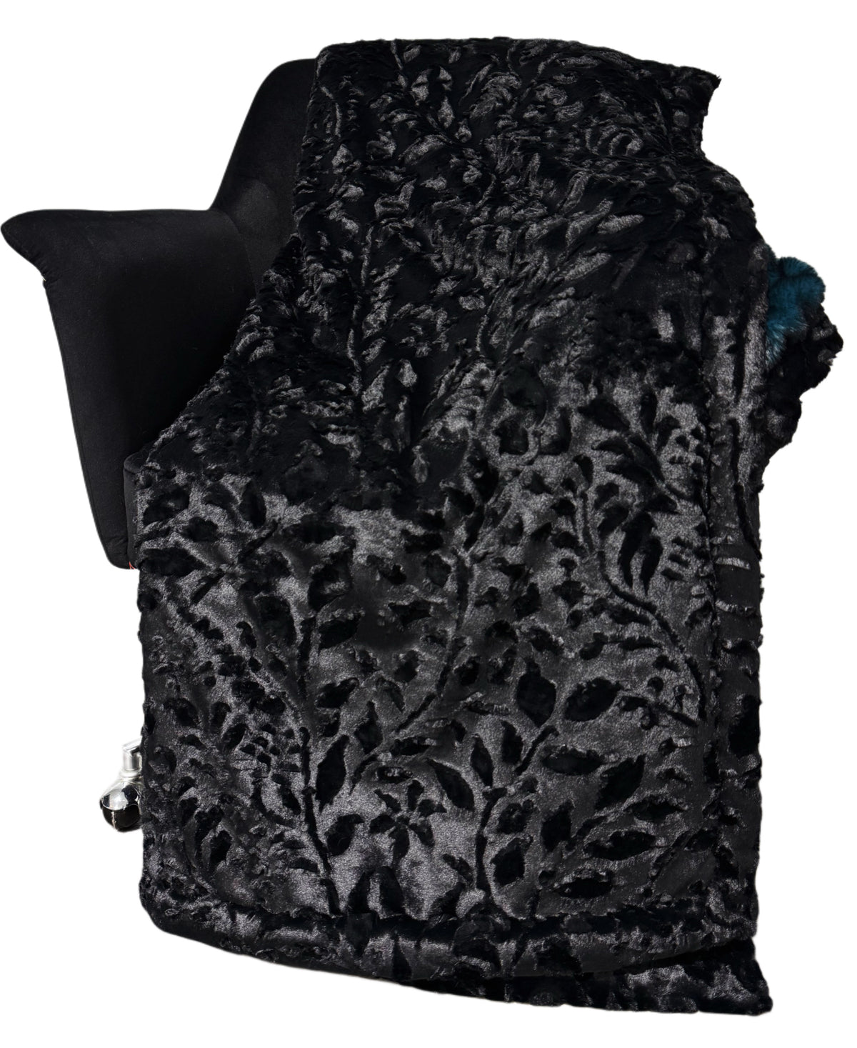 Extra Luxe Dolce Milan Neptune + Black Poppy Throw Size