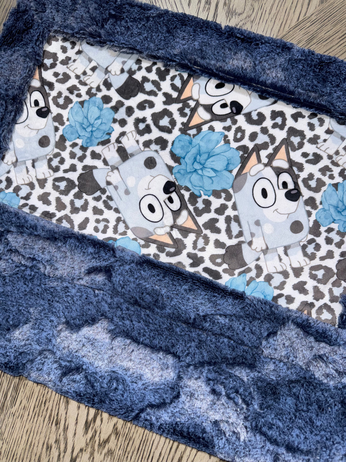 Floral Blue Lovey Size