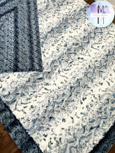 Load image into Gallery viewer, Navy Snowy Owl on Dusty Blue Paloma XL Adult Size